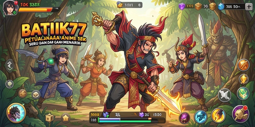 Tampilan menarik dari gameplay <strong>BATIK77</strong> dengan aksi petualangan anime.