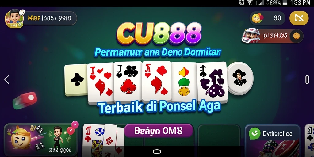 Tampilan menarik dari gameplay Domino di CU888.