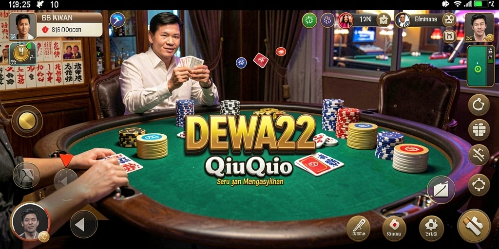 Gameplay QiuQiu yang menarik dalam DEWA22.