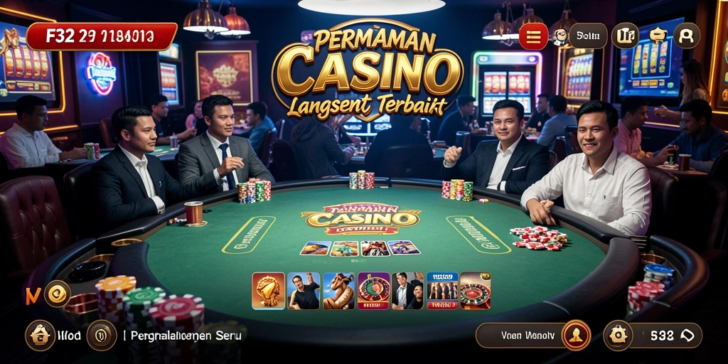 Tampilan gameplay Live Casino yang mendebarkan dan interaktif.