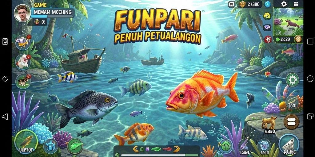 Gameplay menarik dengan suasana memancing yang realistis dan menantang.