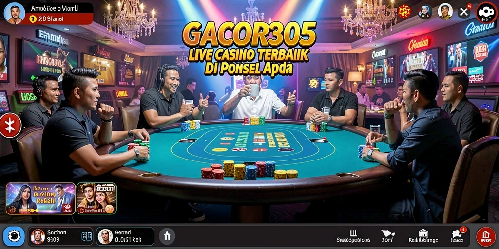 Screenshot gameplay GACOR305 yang menampilkan suasana Live Casino.