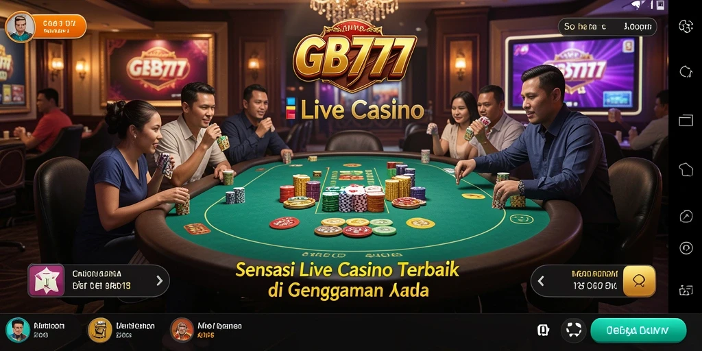 Tampilan gameplay menarik dari aplikasi Live Casino GB777.