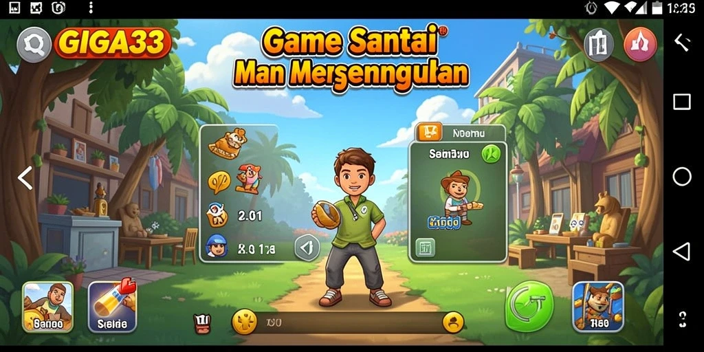 Tampilan gameplay santai yang menarik di GIGA33.