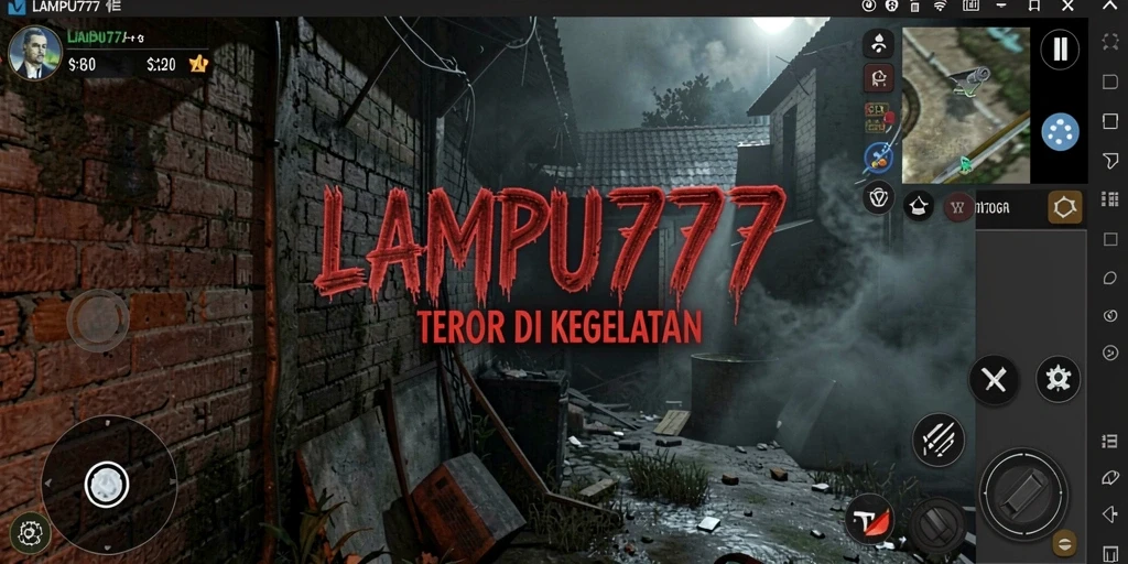 Screenshot gameplay LAMPU777 dengan suasana horror yang mencekam.