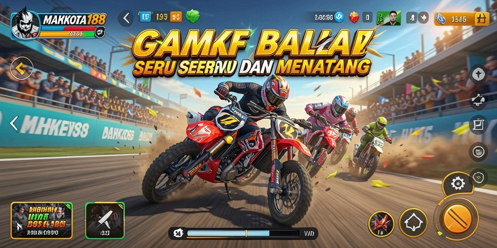 Tampilan gameplay seru dari balapan di MAHKOTA188.