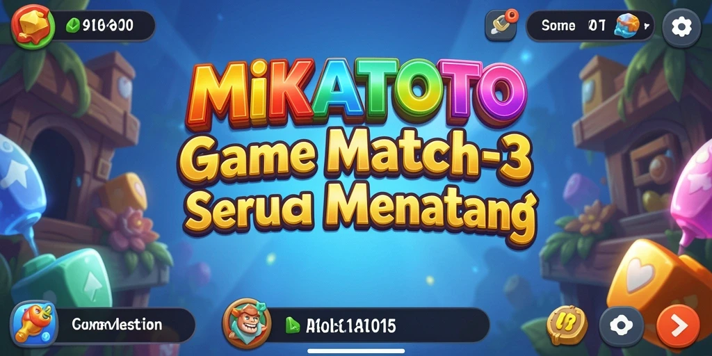 Tampilan menarik dari gameplay Match-3 di MIKATOTO.