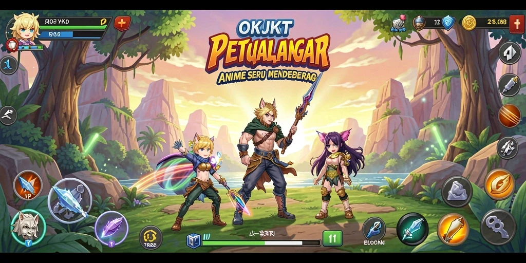 Tampilan gameplay seru dari OKJKT yang menggugah semangat bertarung.
