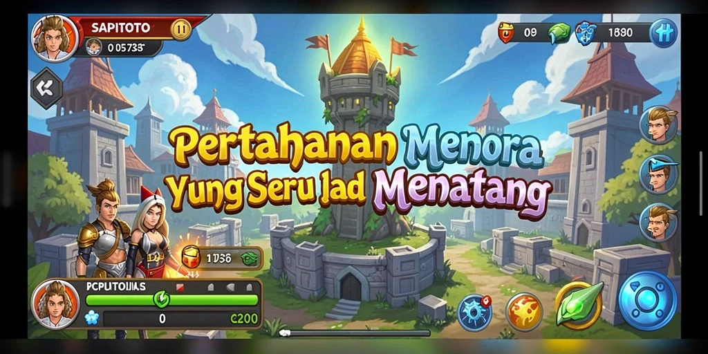 Gameplay menara pertahanan yang seru dan strategis di SAPITOTO.