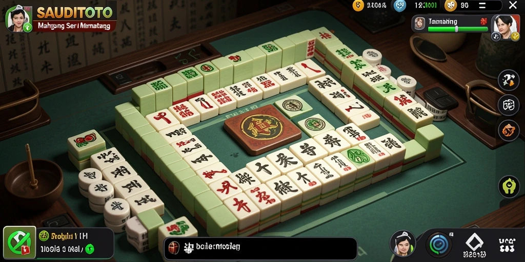 Tampilan gameplay Mahjong yang seru dan menyenangkan.