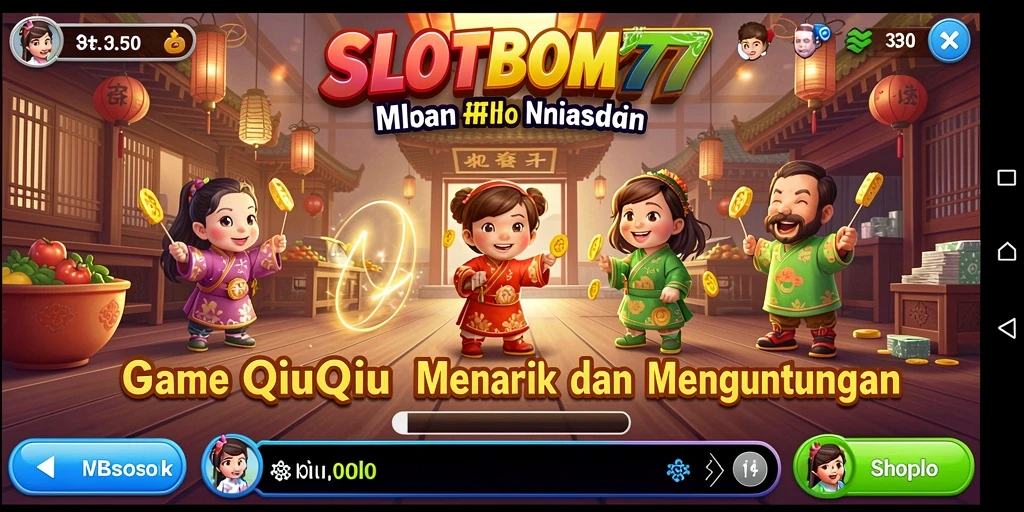Tampilan gameplay yang seru dalam game QiuQiu.