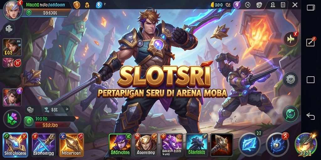 Tangkapan layar gameplay <strong>SLOTSRI</strong> yang menunjukkan pertarungan tim yang mendebarkan.