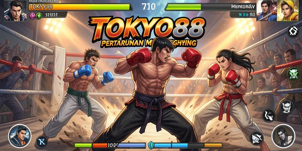 Tampilan gameplay yang mendebarkan saat bertarung di TOKYO88.