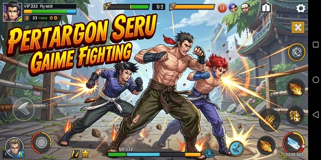 Screenshot gameplay <strong>VIP333</strong> menampilkan pertarungan intens di arena.