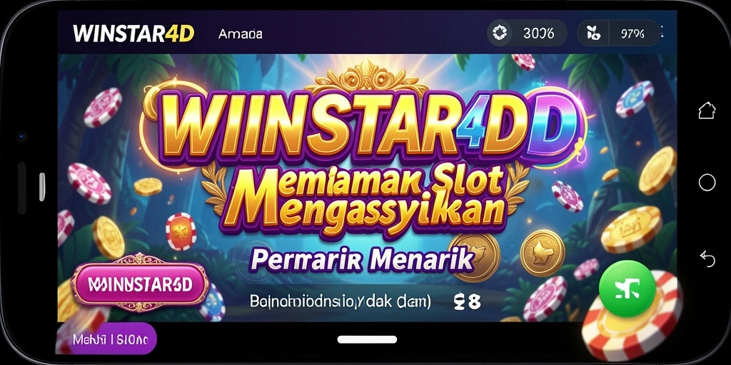 Tampilan interaktif dari gameplay WINSTAR4D dengan mesin slot menarik.